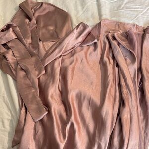 Elegant Pink Satin Dress